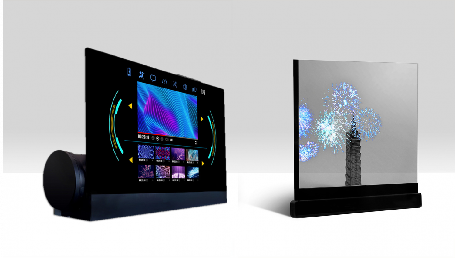 可捲式、折疊性、高透明